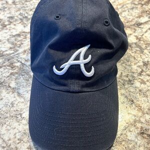 Atlanta Braves Navy Blue Baseball Cap with White Logo